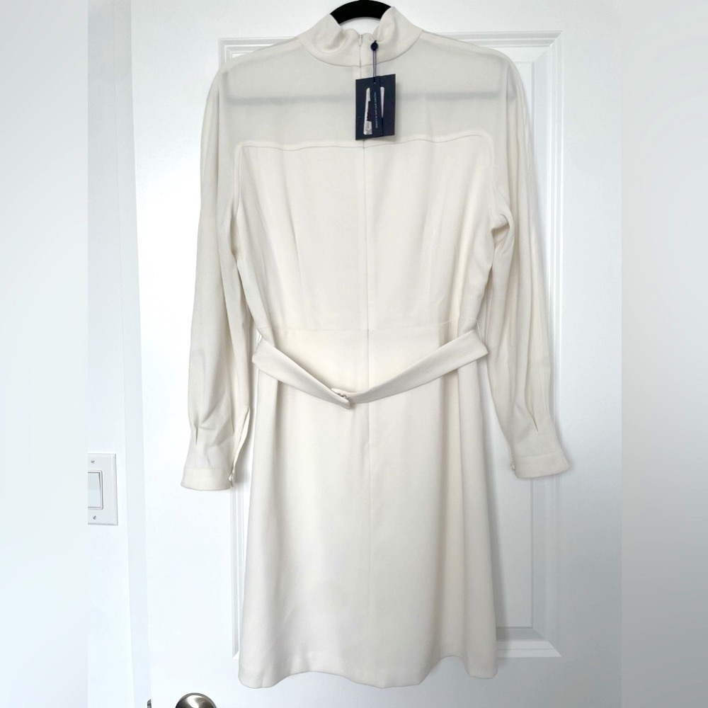 NWT Judith and Charles Size 8 Aaito Belted Dress - Ivory